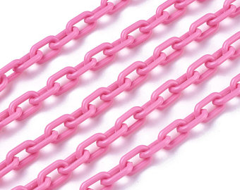 RM PC2P 2 INCH PINK PLASTIC CHAIN PER FOOT